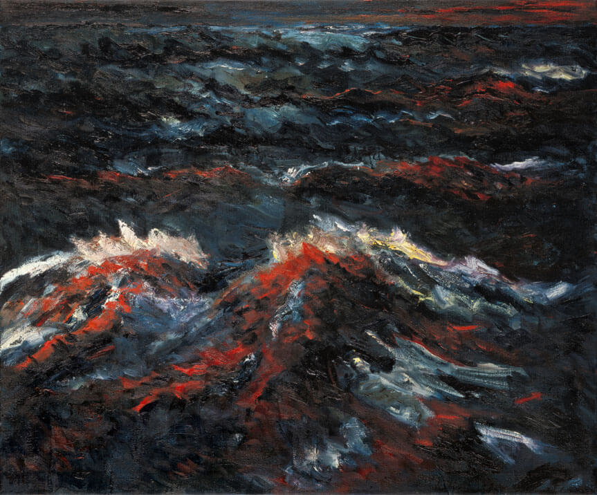 Bernd Zimmer | Mare Mosso, 1987 | Öl/Leinwand | 100 × 120 cm | WVZ 684