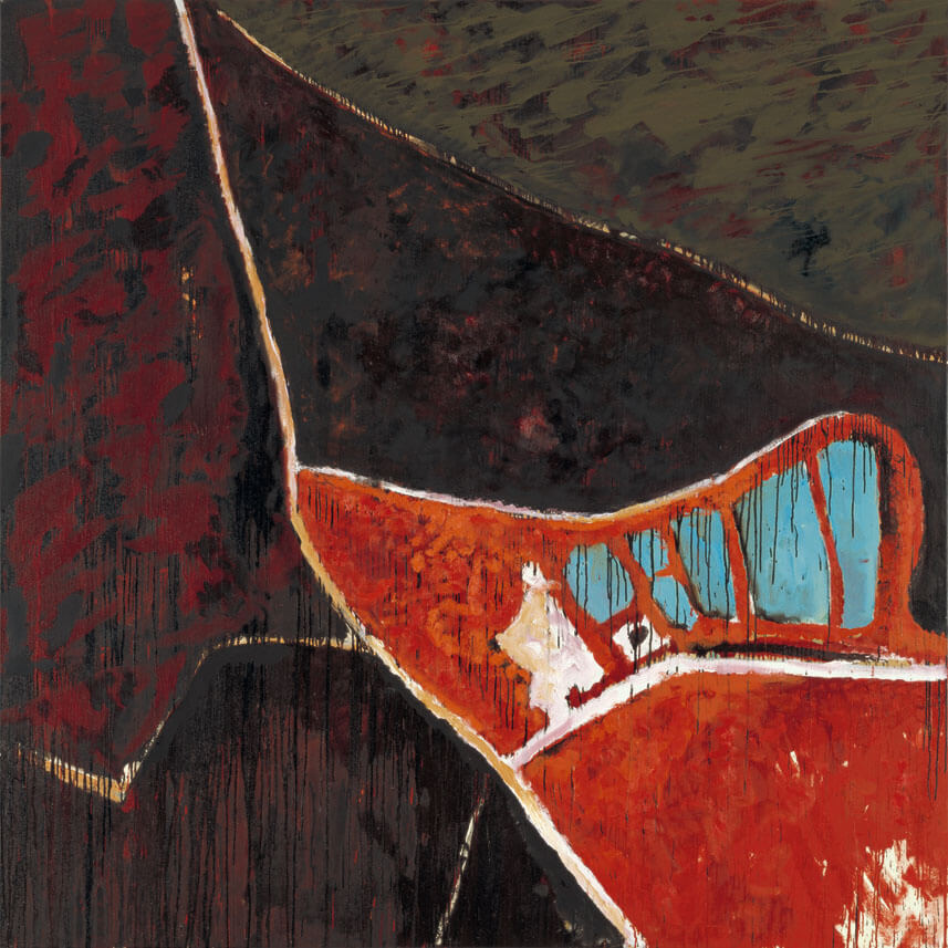 Bernd Zimmer | Nr. 5 (Fischzucht), 1986/87 | Öl/Leinwand | 245 × 245 cm | WVZ 688