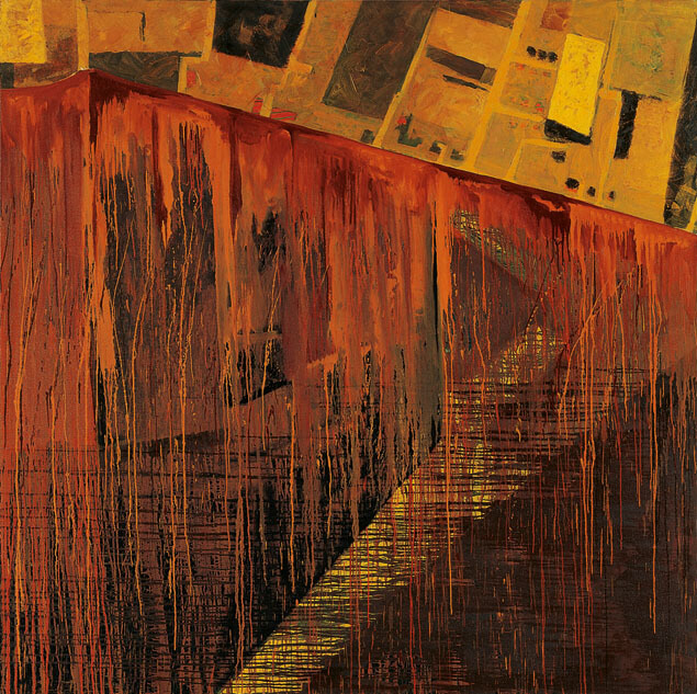 Bernd Zimmer | Nr. 10 (Ebbe), 1987 | Dispersion, Öl/Leinwand | 245 × 245 cm | WVZ 689