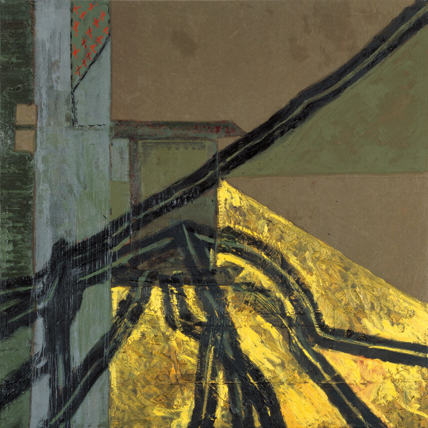 Bernd Zimmer | Nr. 46 c (Polen), 1987/88 | Öl auf Zeltplane | 230 × 230 cm | WVZ 716