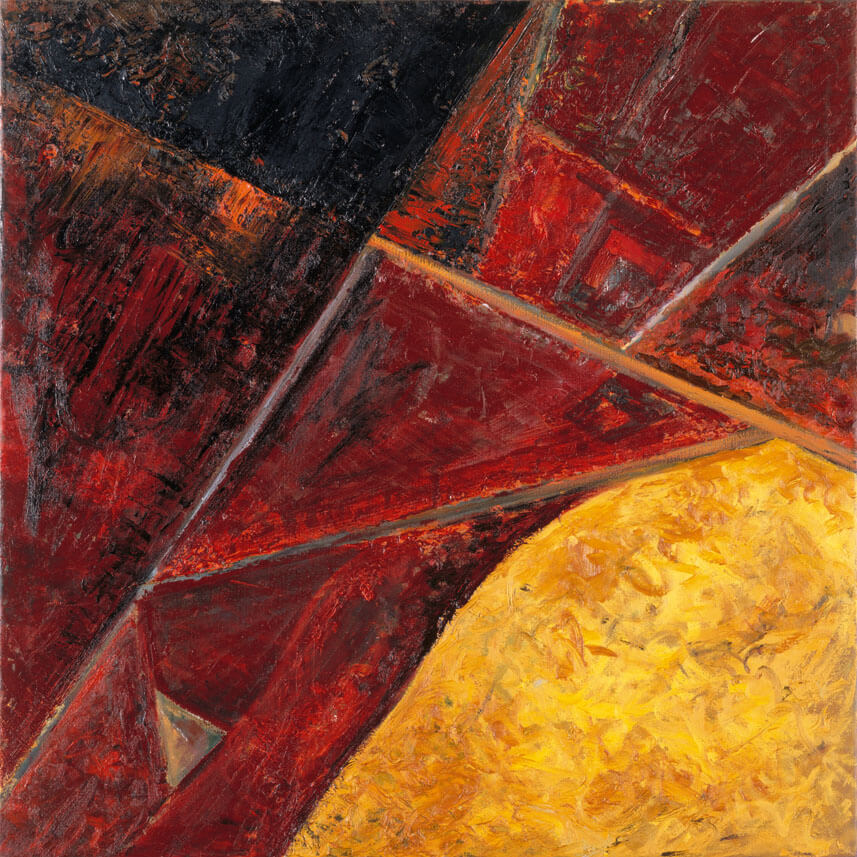 Nr. 48 (R./Fattoria), 1987/88 | Öl/Leinwand | 120 × 120 cm | WVZ 718