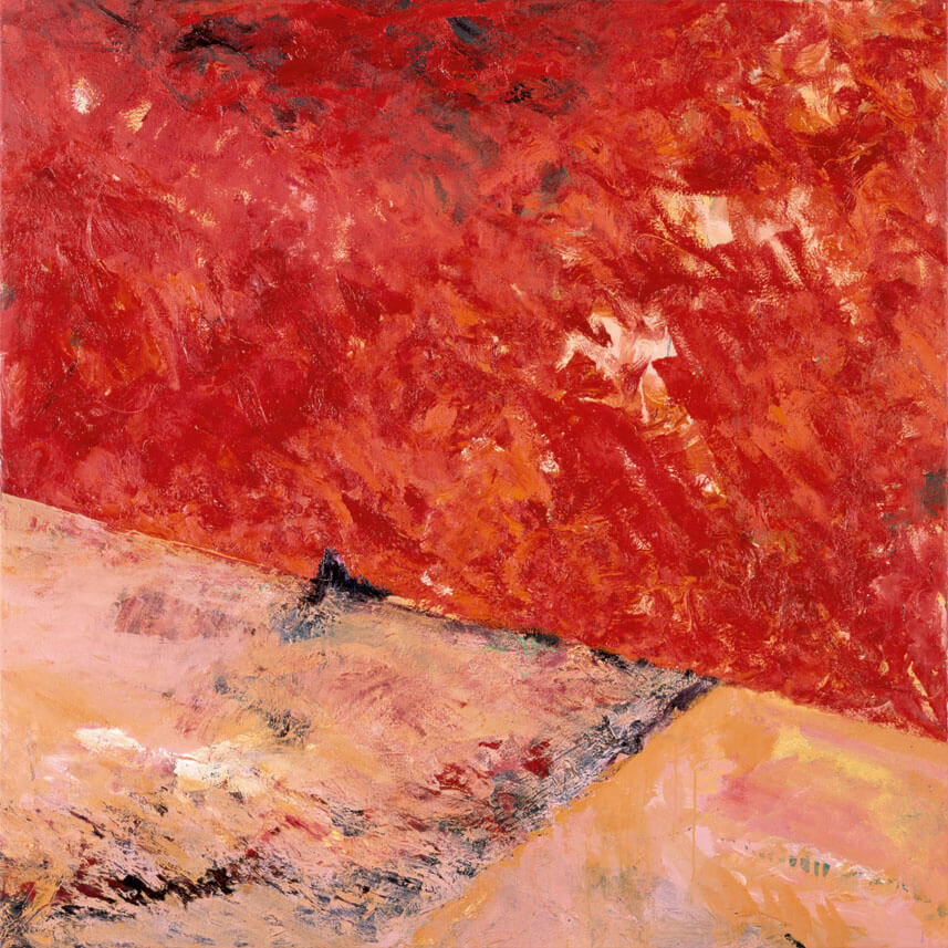 Bernd Zimmer | Nr. 56 (R./Papavero), 1988 | Acryl, Öl/Leinwand | 120 × 120 cm | WVZ 725