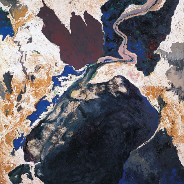Bernd Zimmer | Nr. 66 (Salz), 1988 | Acryl, Öl/Leinwand | 230 × 230 cm | WVZ 736