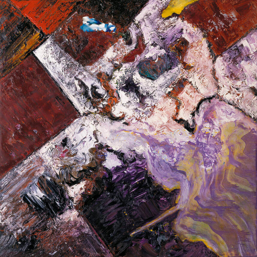 Bernd Zimmer | Nr. 75 (R.), 1988 | Öl/Leinwand | 100 × 100 cm | WVZ 745
