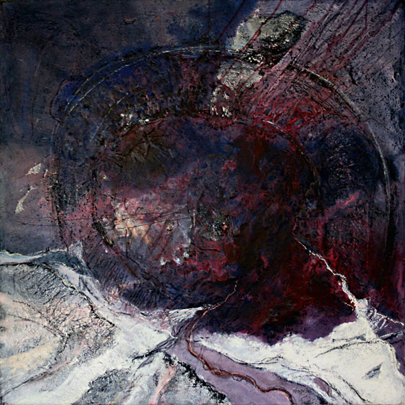 Bernd Zimmer | Nr. 105 (Schnee/Tal), 1989 | Acryl, Öl, Teer/Leinwand | 120 × 120 cm | WVZ 775N