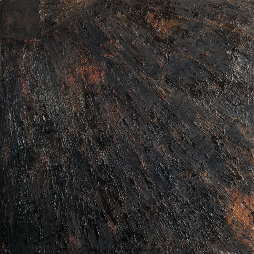 Bernd Zimmer | Nr. 111 (Feld. Verbrannt), 1989 | Öl/Leinwand | 230 × 230 cm | WVZ 781