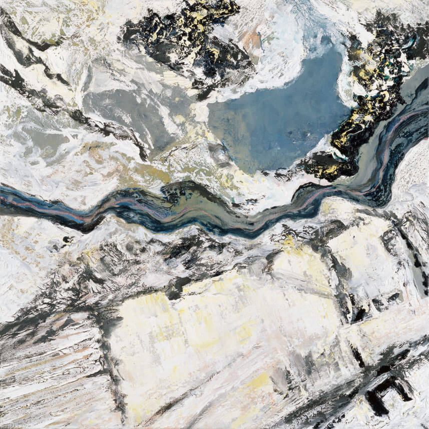 Nr. 122 (Schnee), 1989/90 | Acryl, Öl/Leinwand | 120 × 120 cm | WVZ 793