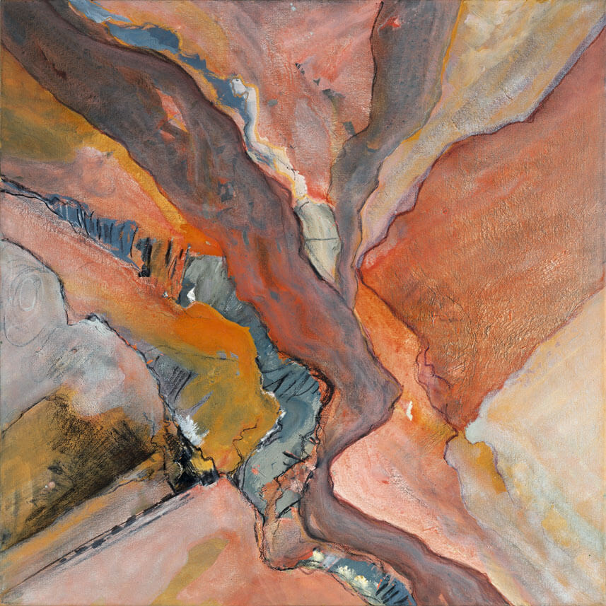 Nr. 123 (Rosa Fluß), 1989 | Acryl/Leinwand | 120 × 120 cm | WVZ 794