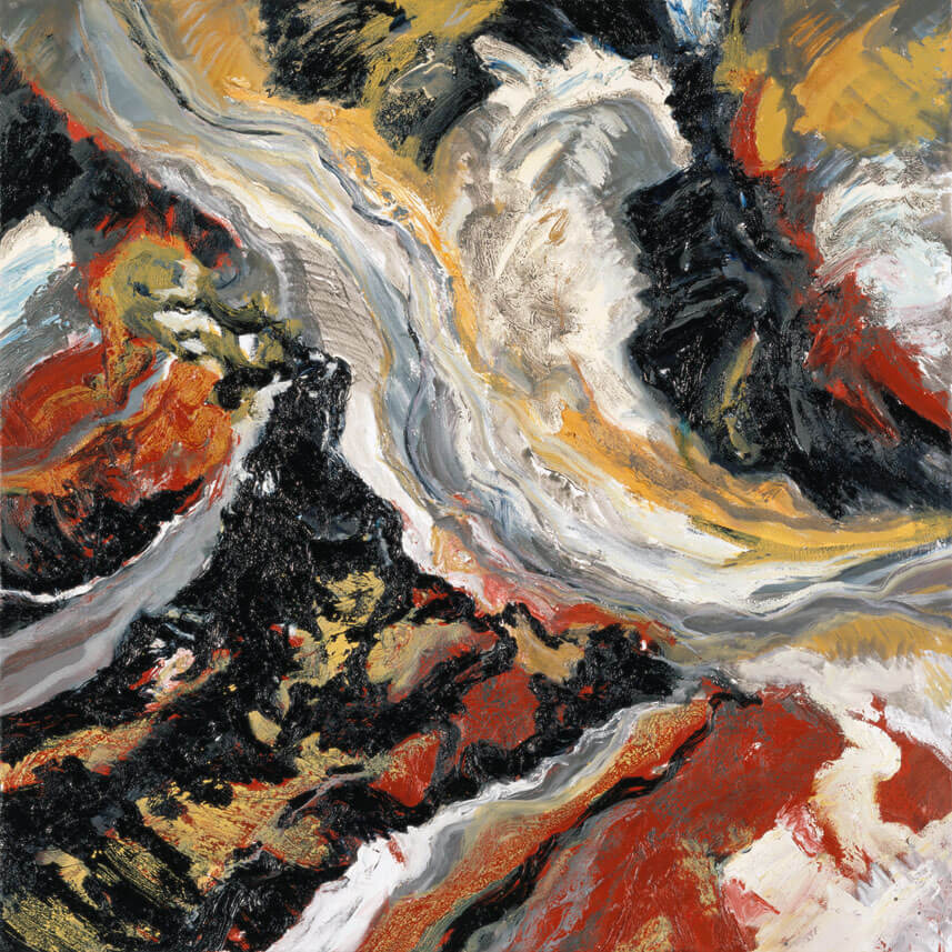 Nr. 124 (Flußlauf), 1990 | Öl/Leinwand | 120 × 120 cm | WVZ 795