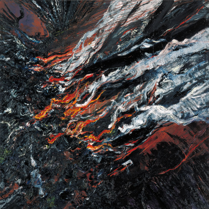 Nr. 130 (Feuer), 1990 | Öl/Leinwand | 230 × 230 cm | WVZ 801