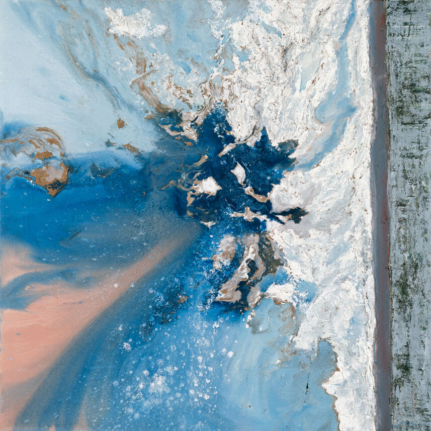 Nr. 131 (Küste), 1989/90 | Öl, Sand/Leinwand | 120 × 120 cm | WVZ 802