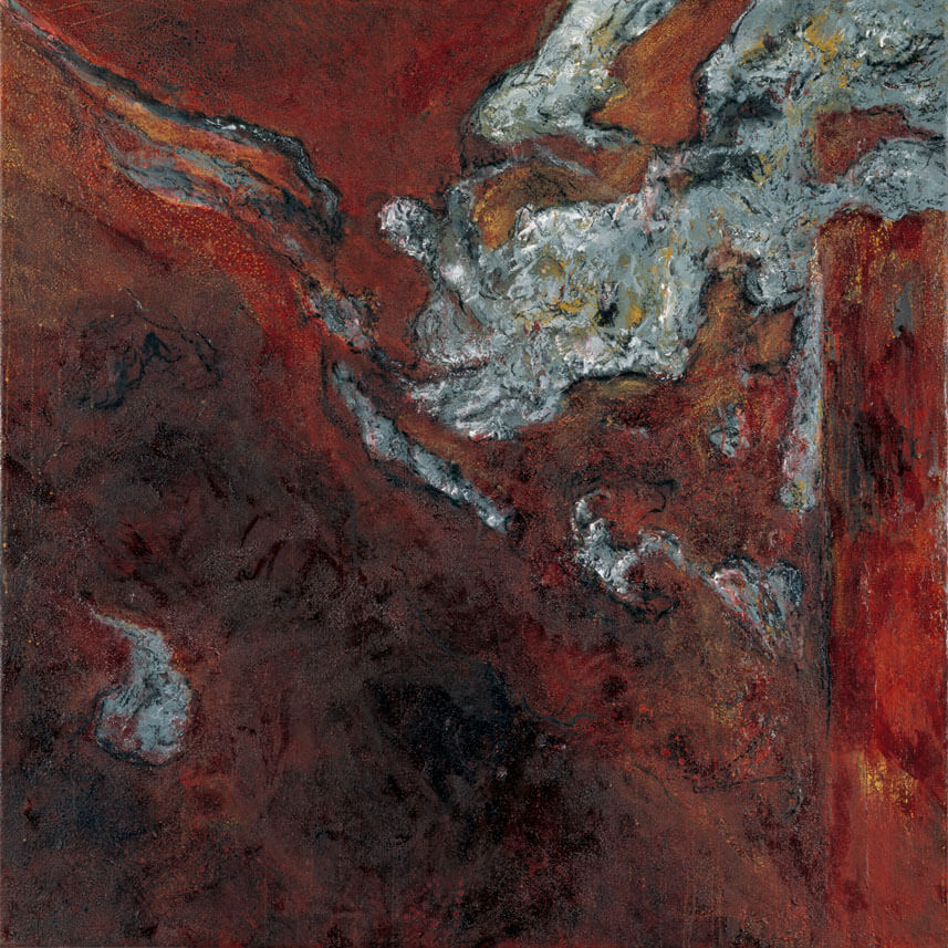 Nr. 132 (Küste), 1989/90 | Acryl, Öl, Sand/Leinwand | 120 × 120 cm | WVZ 803