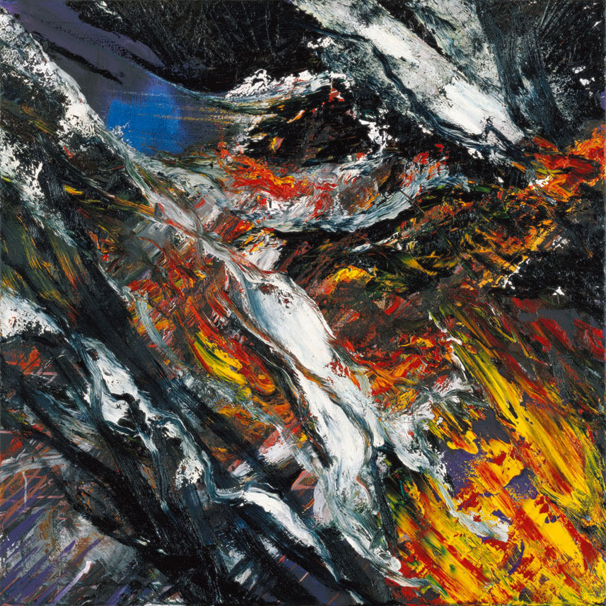 Nr. 136 (Feuer), 1990 | Öl/Leinwand | 120 × 120 cm | WVZ 806