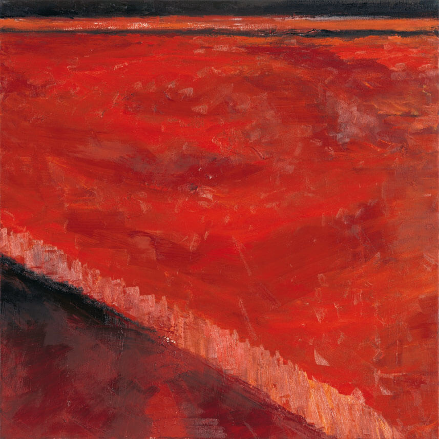 Bernd Zimmer | Nr. 140 (Rotes Feld), 1989/90 | Acryl, Öl/Leinwand | 120 × 120 cm | WVZ 810