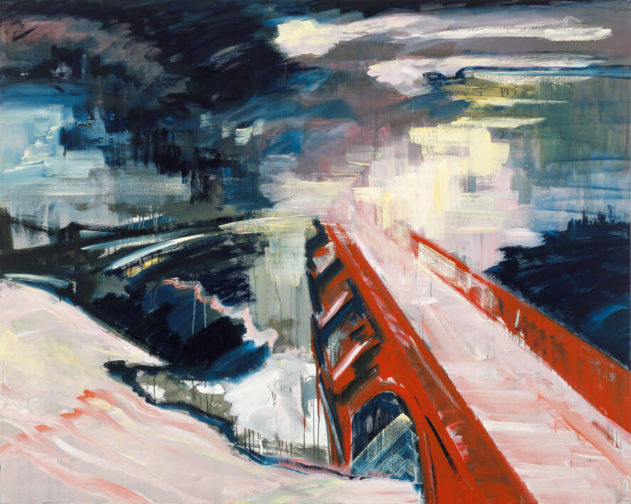 Bernd Zimmer | Übergang. Brücke, 1989 | Acryl/Leinwand | 160 × 200 cm | WVZ 814