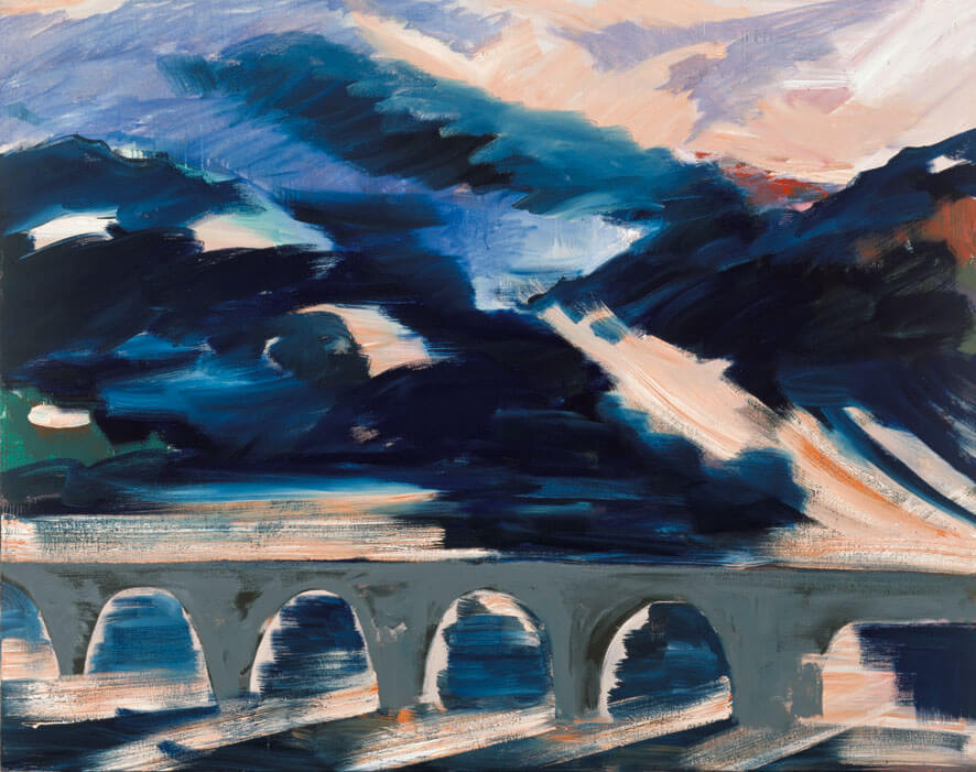 Bernd Zimmer | Brücke, 1989 | Acryl/Leinwand | 190 × 240 cm | WVZ 816