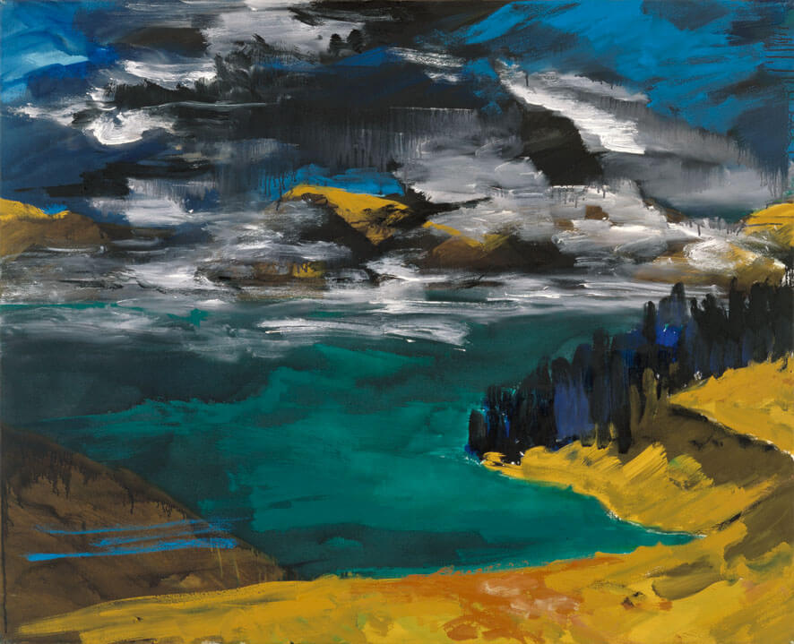 Bernd Zimmer | Starnberger See – Nebel. Herbst, 1989 | Acryl/Leinwand | 130 × 160 cm | WVZ 822
