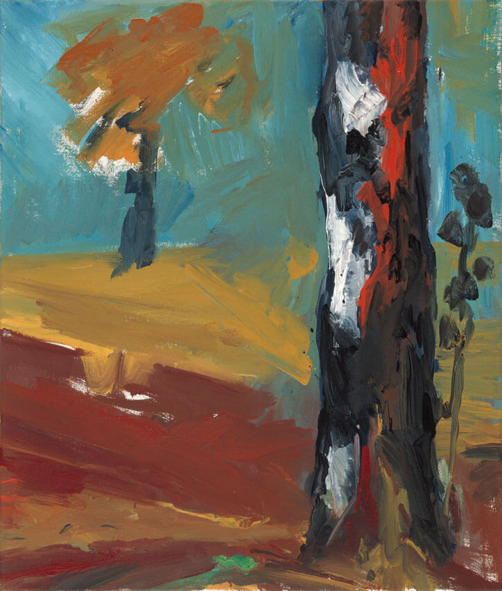 Baum. Herbst, 1990 | Acryl/Leinwand | 100 × 80 cm | WVZ 824