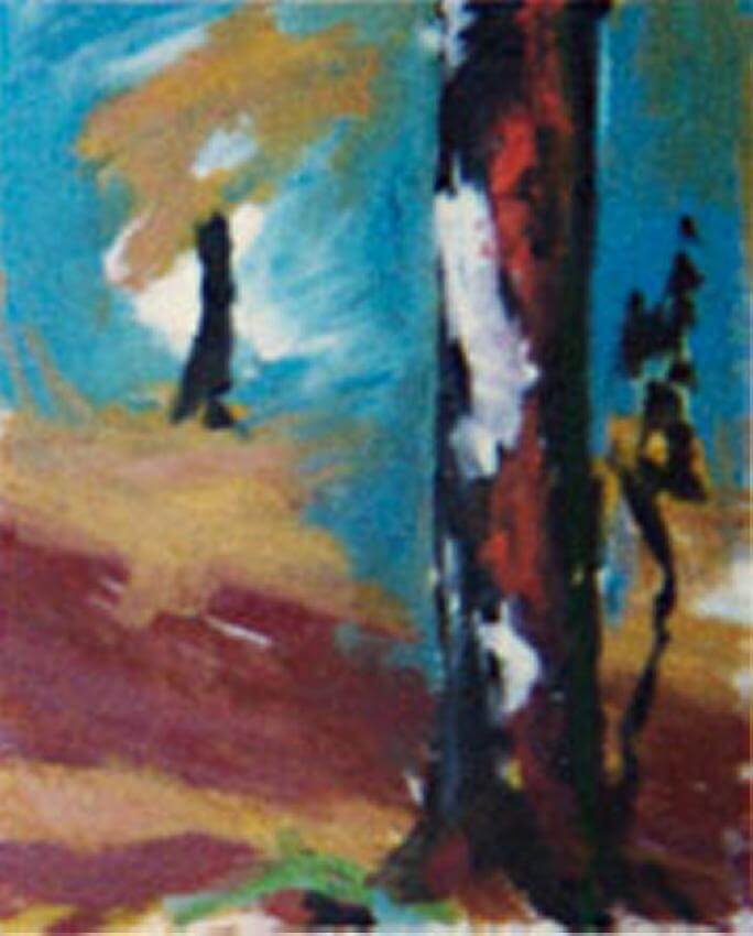 Baum. Winter, 1990 | Acryl/Leinwand | 100 × 80 cm | WVZ 825.2