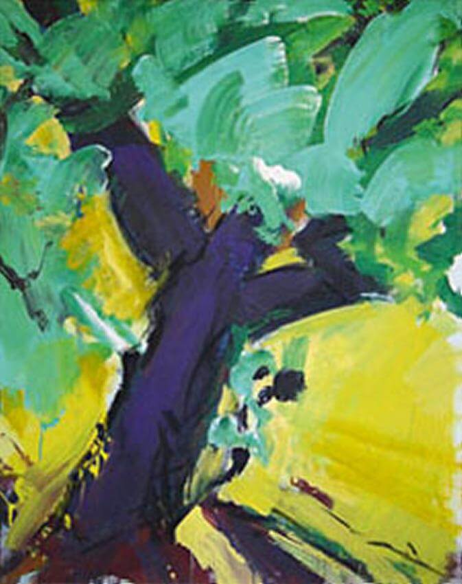 Baum. Frühling, 1990 | Acryl/Leinwand | 100 × 80 cm | WVZ 825.3