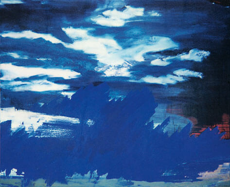 Bernd Zimmer | Regenwolke (Himmelbilder), 1989/90 | Acryl/Leinwand | 130 × 160 cm | WVZ 830