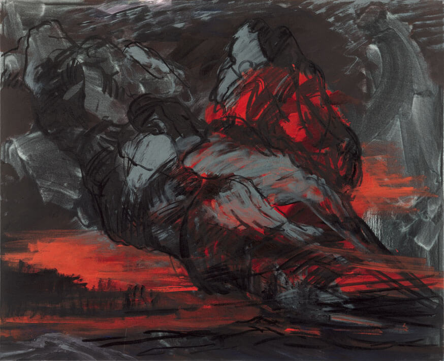 Dezember (Monatsbilder), 1989 | Acryl, Kohle/Leinwand | 130 × 160 cm | WVZ 843