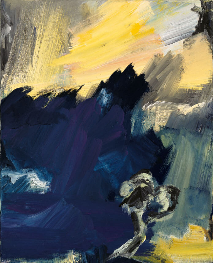 Abziehendes Gewitter, 1990/92 | Acryl/Leinwand | 100 × 80 cm | WVZ 876
