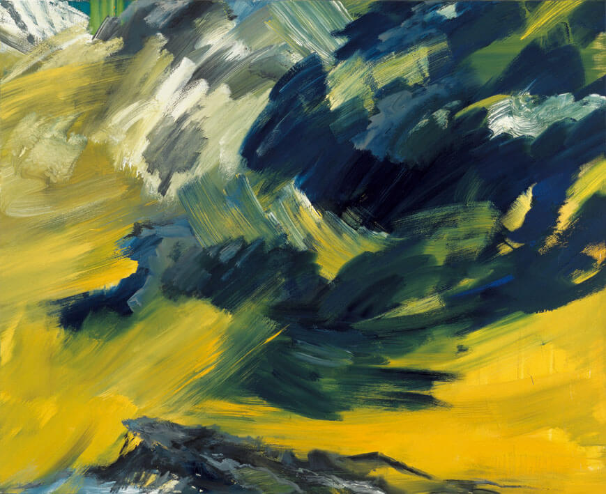 Bernd Zimmer | Wolkenauflösung (Himmelbilder), 1991 | Acryl/Leinwand | 130 × 160 cm | WVZ 884