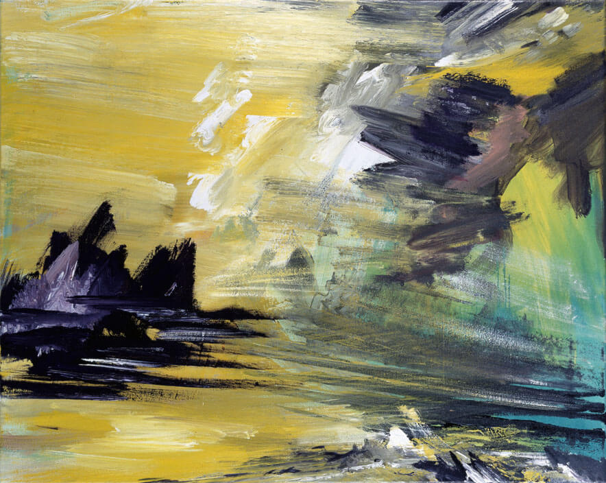 Bernd Zimmer | Wechsel (Himmelbilder), 1991 | Acryl, Öl/Leinwand | 80 × 100 cm | WVZ 891