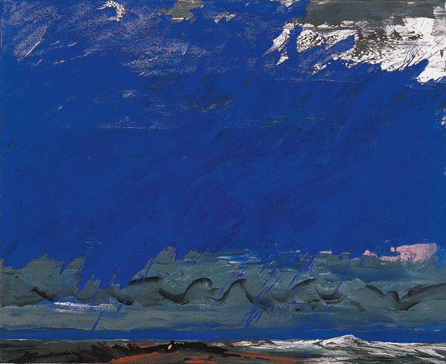 Umbruch (Himmelbilder), 1990/91 | Acryl/Leinwand | 130 × 160 cm | WVZ 915