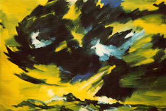 Bernd Zimmer | Aufwind. Veränderung (Himmelbilder), 1991 | Acryl/Leinwand | 205 × 300 cm | WVZ 946