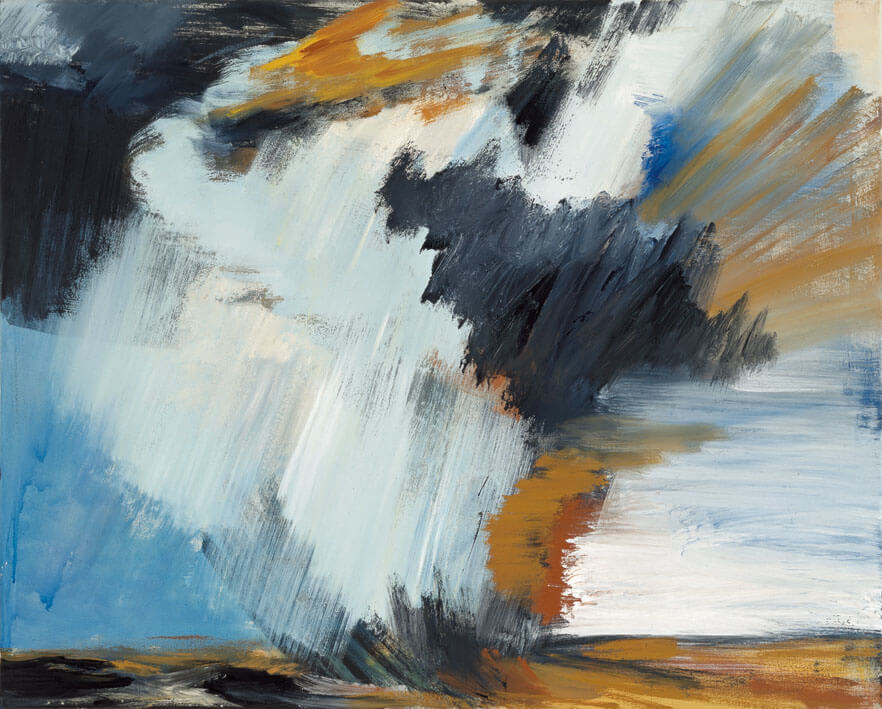 Wetterumbruch (Himmelbilder), 1991 | Acryl/Leinwand | 80 × 100 cm | WVZ 955