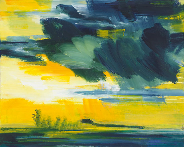 Südstrom. Himmel, 1992 | Acryl/Leinwand | 80 × 100 cm | WVZ 1040