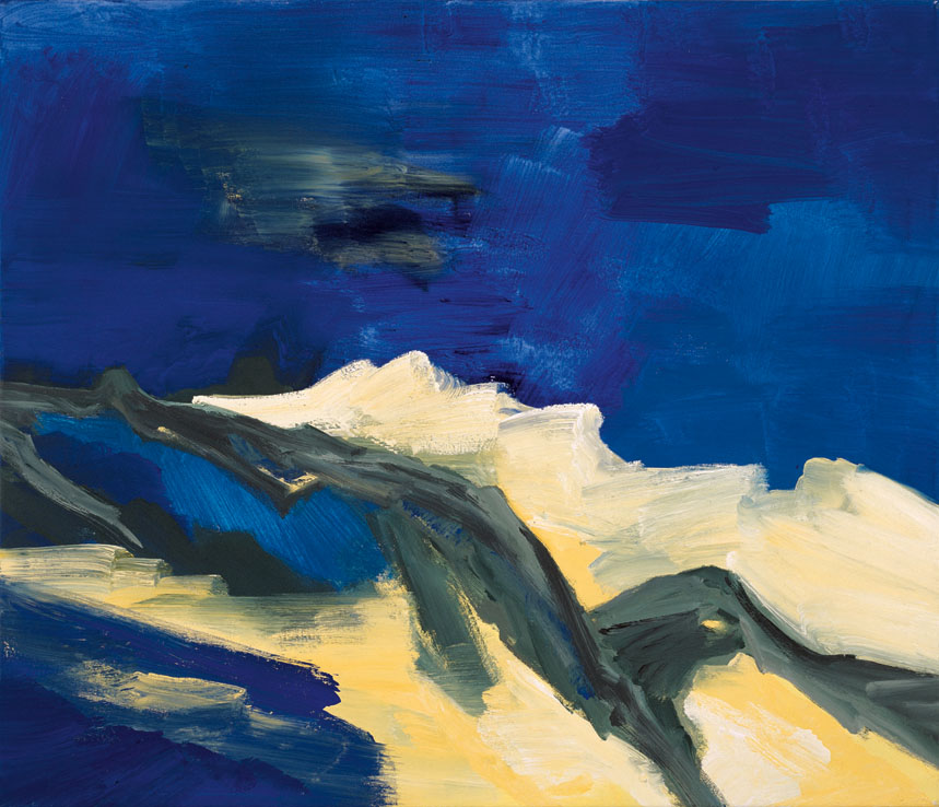 Bernd Zimmer | Blauer Tag, 1993 | Acryl/Leinwand | 120 × 140 cm | WVZ 1086
