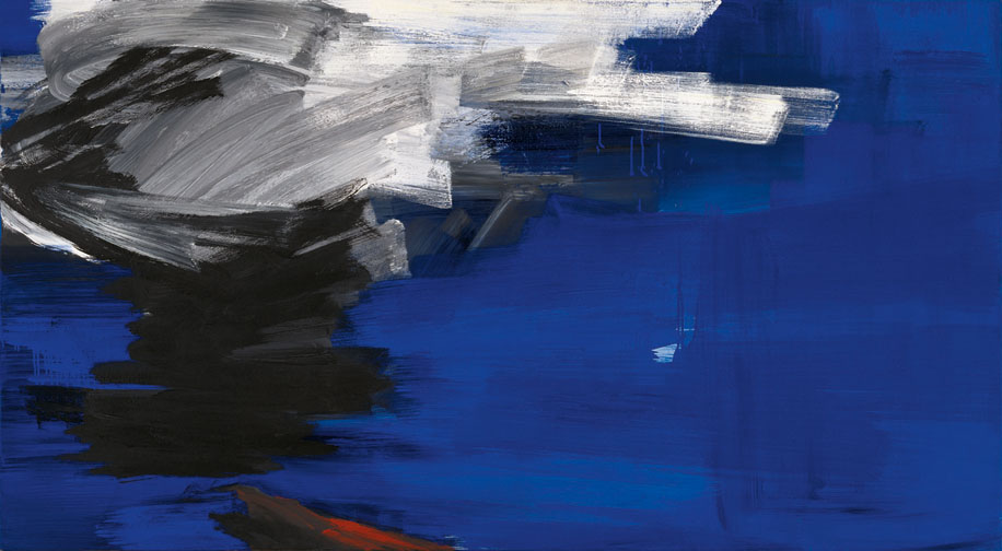 Bernd Zimmer | Blauer Tag, 1993 | Acryl/Leinwand | 110 × 200 cm | WVZ 1088