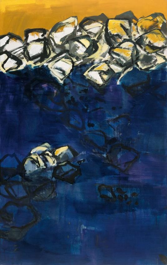 Bernd Zimmer | Abend. Wasser. Winter, 1993 | Acryl/Leinwand | 270 × 170 cm | WVZ 1129.4