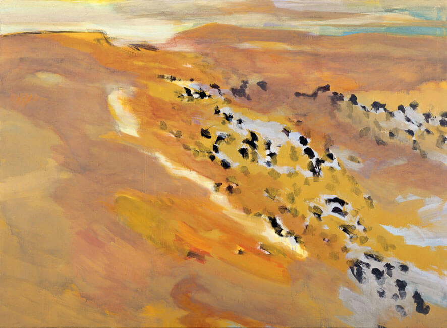 Bernd Zimmer | Inselberge (Sahara), 1993 | Acryl/Leinwand | 205 × 280 cm | WVZ 1134