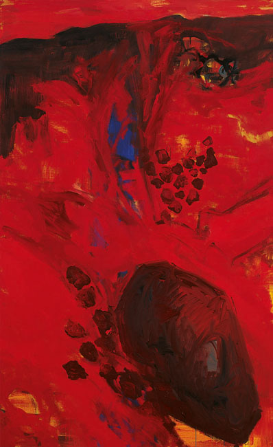Bernd Zimmer | Untergrund. Magma, 1993 | Acryl/Leinwand | 220 × 135 cm | WVZ 1152