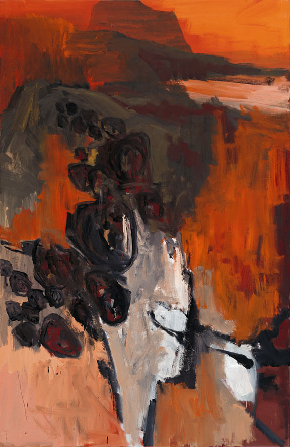 Bernd Zimmer | Erd-SCHNITT. Zerfall (Sahara) II, 1994 | Acryl/Leinwand | 200 × 130 cm | WVZ 1157