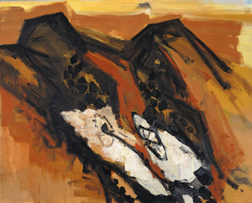 Bernd Zimmer | Untergrund. Abbruch (Sahara) I, 1994 | Acryl/Leinwand | 160 × 200 cm | WVZ 1165