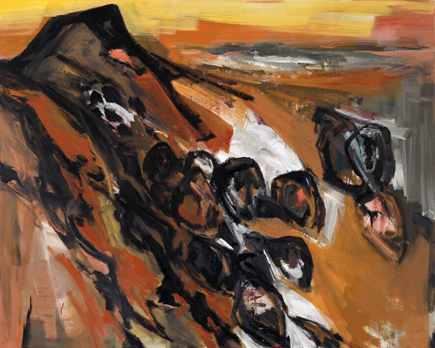 Bernd Zimmer | Untergrund. Abbruch (Sahara) I , 1994 | Acryl/Leinwand | 160 × 200 cm | WVZ 1166