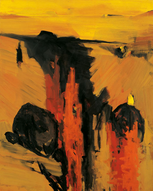 Bernd Zimmer | Untergrund. Einschluß (Sahara), 1994 | Acryl/Leinwand | 200 × 160 cm | WVZ 1192