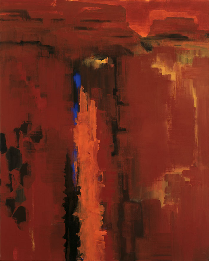 Bernd Zimmer | ERDSCHNITT. Verschwindende Landschaft, 1994 | Acryl/Leinwand | 200 × 160 cm | WVZ 1199