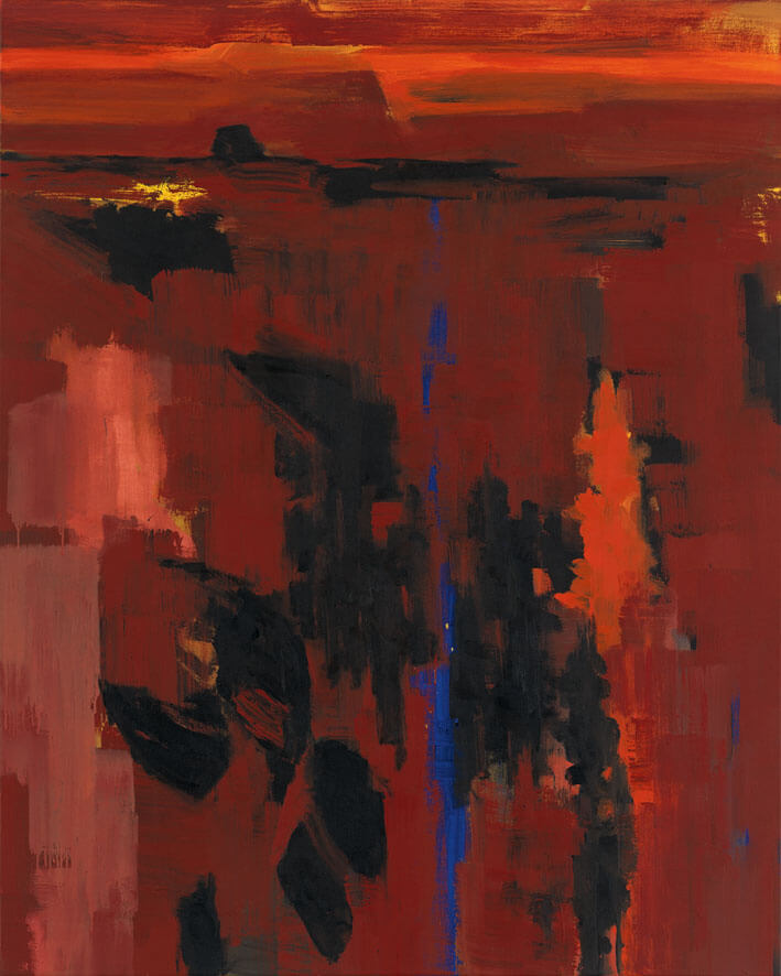 Bernd Zimmer | ERDSCHNITT (Verbrannte Erde) I, 1995 | Acryl/Leinwand | 162 × 130 cm | WVZ 1215