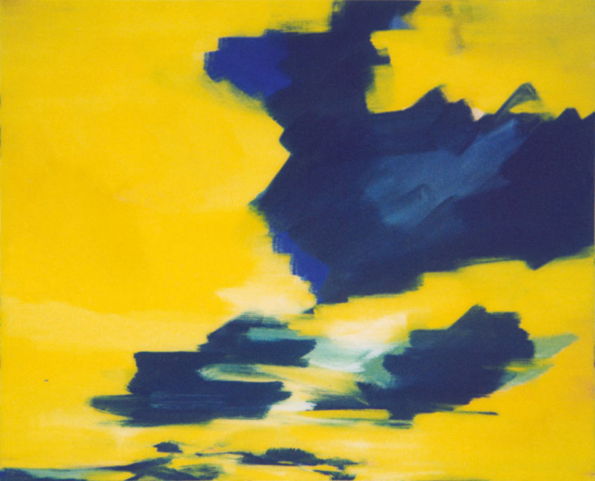 Bernd Zimmer | o.T. (3 Wolken), 1995 | Acryl/Leinwand | 120 × 145 cm | WVZ 1229