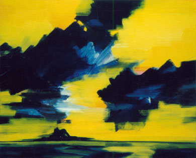 Bernd Zimmer | Pazifik. Himmel, 1996 | Acryl/Leinwand | 130 × 160 cm | WVZ 1292