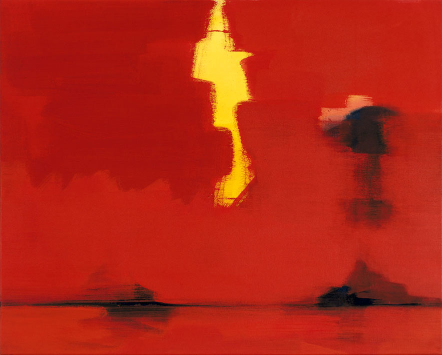 Bernd Zimmer | Passage. Hiva Oa-Tahuata, 1996 | Acryl/Leinwand | 84 × 105 cm | WVZ 1300