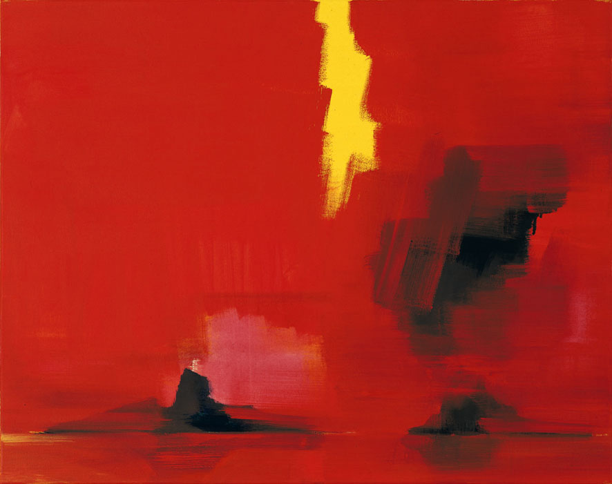 Bernd Zimmer | Passage. Hiva Oa-Tahuata (II), 1996 | Acryl/Leinwand | 84 × 105 cm | WVZ 1301