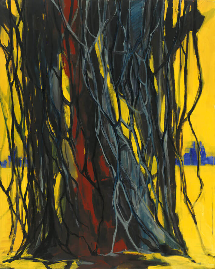 Bernd Zimmer | Banyan. Baum der Weisen. „F. S.“, 1996 | Acryl/Leinwand | 240 × 190 cm | WVZ 1334