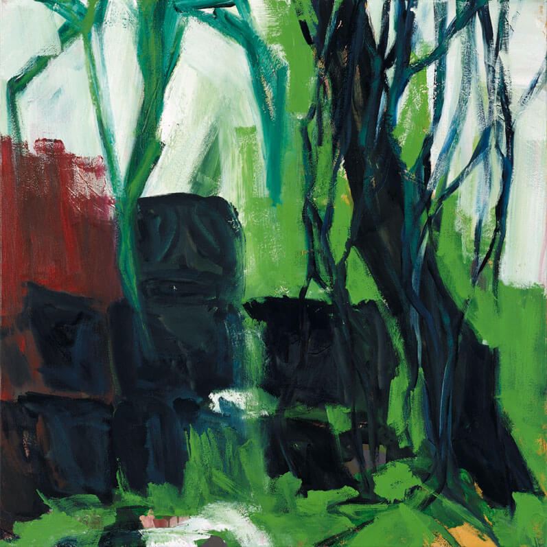 Bernd Zimmer | Banyan. Marae, 1996 | Acryl/Leinwand | 120 × 120 cm | WVZ 1345